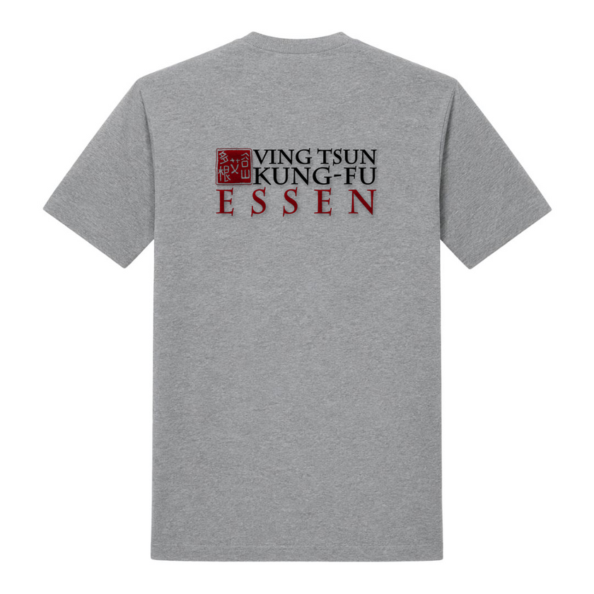 VingTsun T-Shirt Essen - Premium Shirt - grey melange - Rueckseite